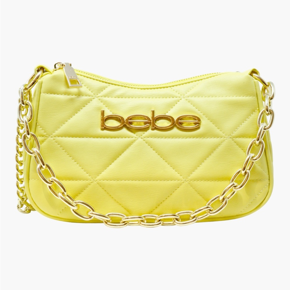 Bebe "Gia" Quilted Crossbody Purse - NWT - Lemon yellow